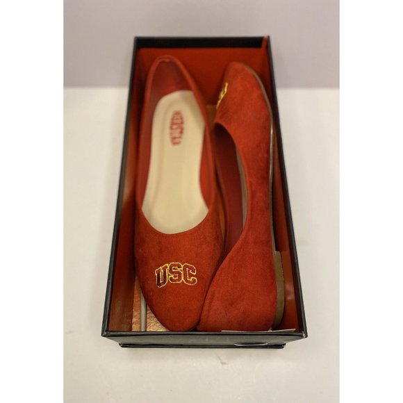 USC Women's Red Flats - Picture 6 of 10